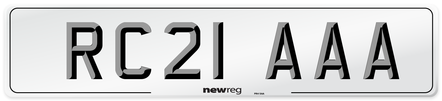 RC21 AAA Number Plate from New Reg